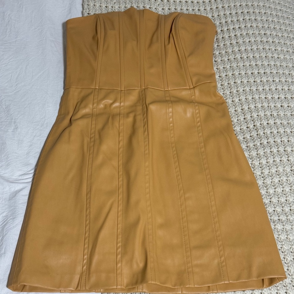 Zara Leather Mini Dress